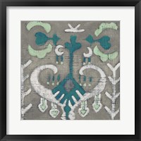 Teal Tapestry I Framed Print