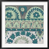 Framed Teal Tapestry IV