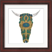 Framed 'Day of the Dead Skull Mount V' border=