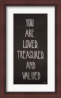 Framed You Are Loved, Treasured and Valued