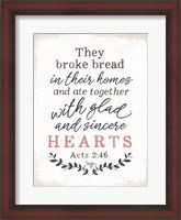 Framed Glad and Sincere Hearts