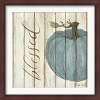 Framed Blessed Blue Pumpkin