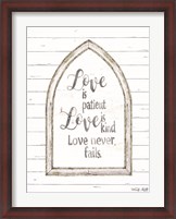 Framed Love is Patient Arch