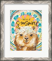 Framed Hello Sunshine Llama