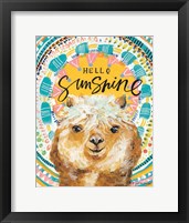 Framed Hello Sunshine Llama