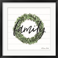Framed Family Boxwood Wreath