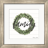 Framed 'Family Boxwood Wreath' border=
