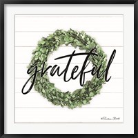 Framed Grateful Boxwood Wreath