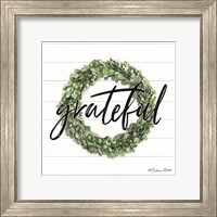 Framed Grateful Boxwood Wreath