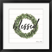 Blessed Boxwood Wreath Framed Print