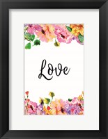 Framed Floral Love