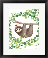 Hanging Around Sloth I Framed Print