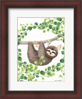 Framed Hanging Around Sloth II
