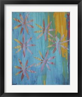 Framed 'Stained Glass Blooms I' border=