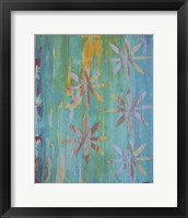 Framed 'Stained Glass Blooms II' border=