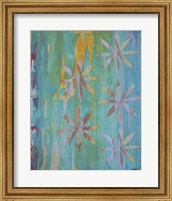Framed 'Stained Glass Blooms II' border=