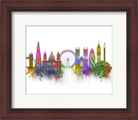 Framed London Skyline Rainbow Bright