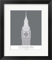 Framed London Big Ben Monochrome