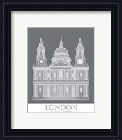 Framed 'London St Pauls Monochrome' border=