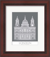 Framed 'London St Pauls Monochrome' border=