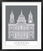 Framed London St Pauls Monochrome