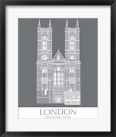 London Westminster Abbey Monochrome Framed Print