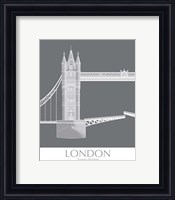 Framed 'London Tower Bridge Monochrome' border=