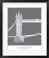 London Tower Bridge Monochrome Framed Print