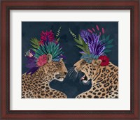 Framed Hot House Leopards, Pair, Dark