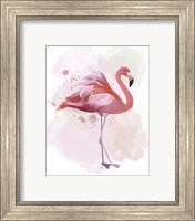 Framed 'Fluffy Flamingo 2' border=
