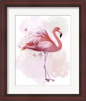 Framed 'Fluffy Flamingo 2' border=