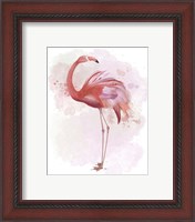 Framed 'Fluffy Flamingo 3' border=