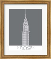 Framed 'New York Chrysler Building Monochrome' border=