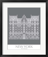 New York The Dakota Building Monochrome Framed Print