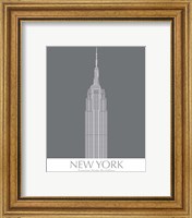 Framed 'New York Empire State Building Monochrome' border=