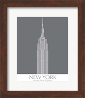 Framed New York Empire State Building Monochrome