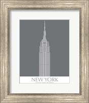 Framed New York Empire State Building Monochrome