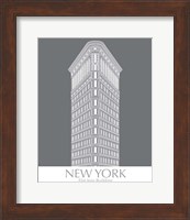 Framed New York Flat Iron Building Monochrome
