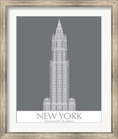 Framed New York Woolworth Building Monochrome