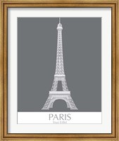 Framed Paris Eiffel Tower Monochrome