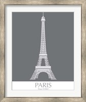 Framed Paris Eiffel Tower Monochrome