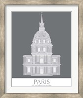 Framed Paris Les Invalides Monochrome