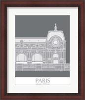 Framed 'Paris Musee Dorsay Monochrome' border=
