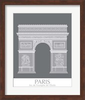 Framed Paris Arc De Triomph Monochrome