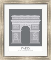 Framed Paris Arc De Triomph Monochrome