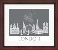 Framed London Skyline Monochrome