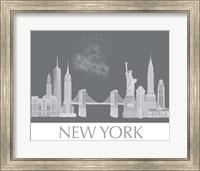 Framed New York Skyline Monochrome