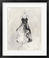 Black Evening Gown II Framed Print