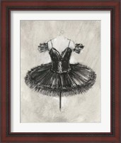 Framed 'Black Ballet Dress II' border=