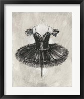 Framed 'Black Ballet Dress II' border=